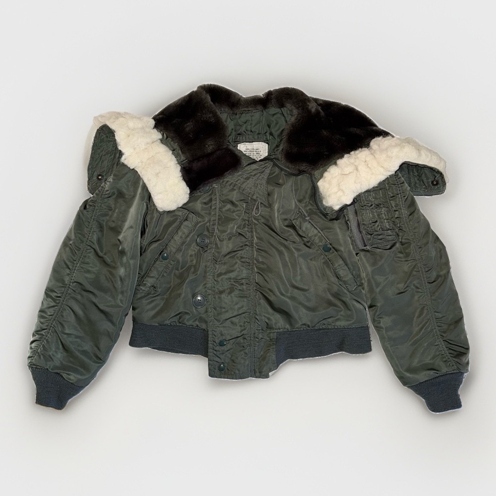 Vintage 1982 Alpha Industries N-2B Flight Parka Mens S Military Bomber Jacket